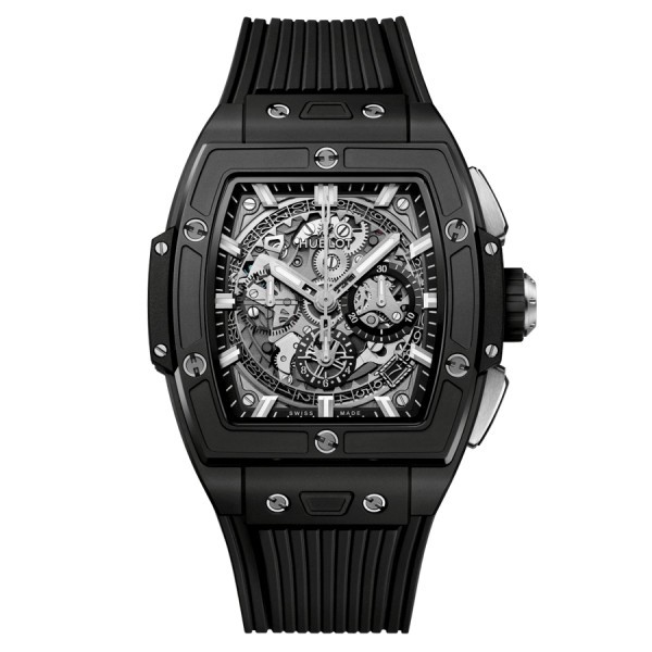 Montre Hublot Spirit Of Big Bang Black Magic automatique cadran squelette 42 mm 642.CI.0170.RX