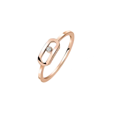 Bague Messika Move Uno en or rose et diamant