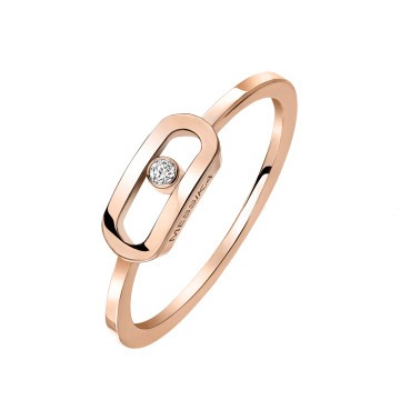 Bague Messika Move Uno en or rose et diamant 10055R