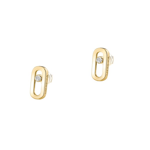 Puces d'oreilles Messika Move Uno en or jaune et diamant 12305J