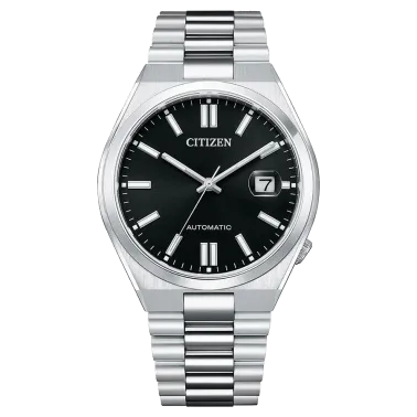 Citizen Tsuyosa automatic watch black dial steel bracelet 40 mm