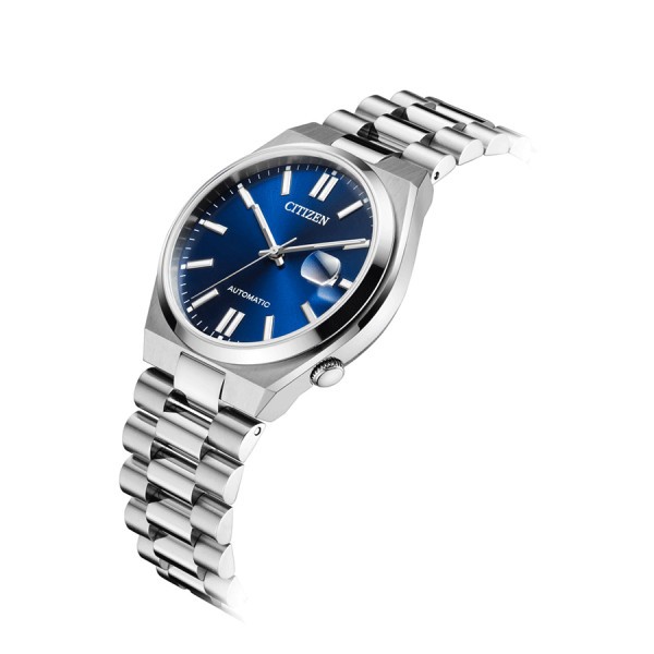 Montre Citizen Tsuyosa automatique cadran bleu bracelet acier 40 mm