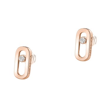 Messika Move Uno earrings in pink gold and diamond