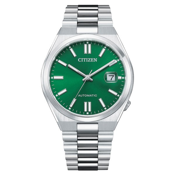 Montre Citizen Tsuyosa automatique cadran vert bracelet acier 40 mm