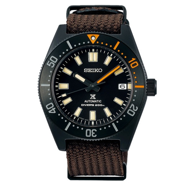 Seiko Prospex Automatic Diver's 1965 Black Series Limited Edition watch black dial fabric strap 40.5 mm