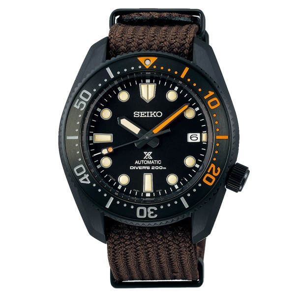 Seiko Prospex Automatic Diver's 1968 Black Series Limited Edition watch black dial fabric strap 42 mm