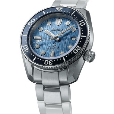 Montre Seiko Prospex Automatique Diver's 1968 Save The Ocean cadran bleu bracelet acier 42 mm