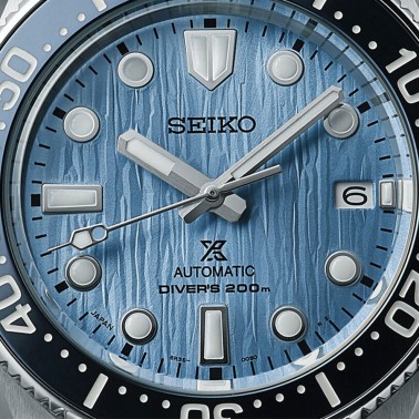 Montre Seiko Prospex Automatique Diver's 1968 Save The Ocean cadran bleu bracelet acier 42 mm