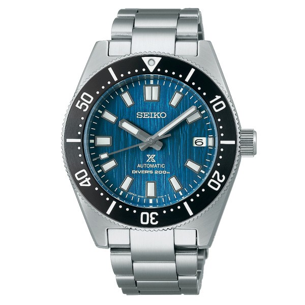 Montre Seiko Prospex Automatique Diver's 1965 Save The Ocean cadran bleu bracelet acier 40,5 mm