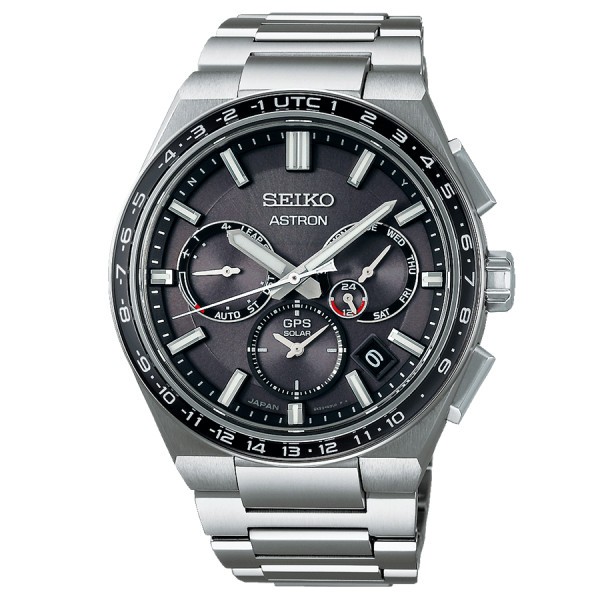 Montre Seiko Astron GPS Solar 5X53 Dual-time titane cadran noir bracelet titane 42,7 mm