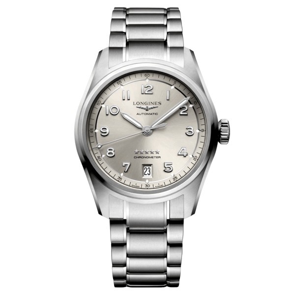 Longines Spirit automatic watch champagne dial steel bracelet 37 mm L3.410.4.63.6