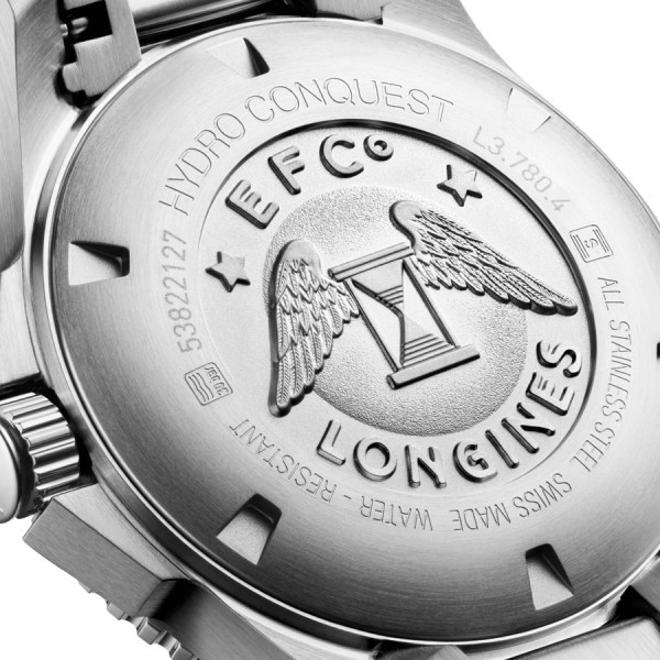 Montre Longines HydroConquest automatique cadran noir bracelet acier 39 mm L3.780.4.56.6