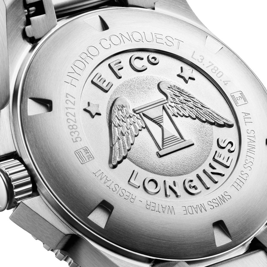 Montre Longines HydroConquest automatique cadran noir bracelet acier 39 mm L3.780.4.56.6