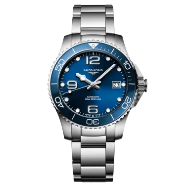 Longines HydroConquest automatic watch blue dial steel bracelet 39 mm L3.780.4.96.6