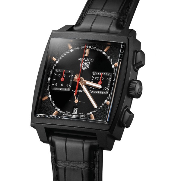 Montre TAG Heuer Monaco Titane Noir Edition Spéciale automatique cadran noir 39 mm CBL2180.FC6497