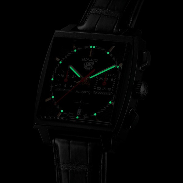 Montre TAG Heuer Monaco Titane Noir Edition Spéciale automatique cadran noir 39 mm CBL2180.FC6497