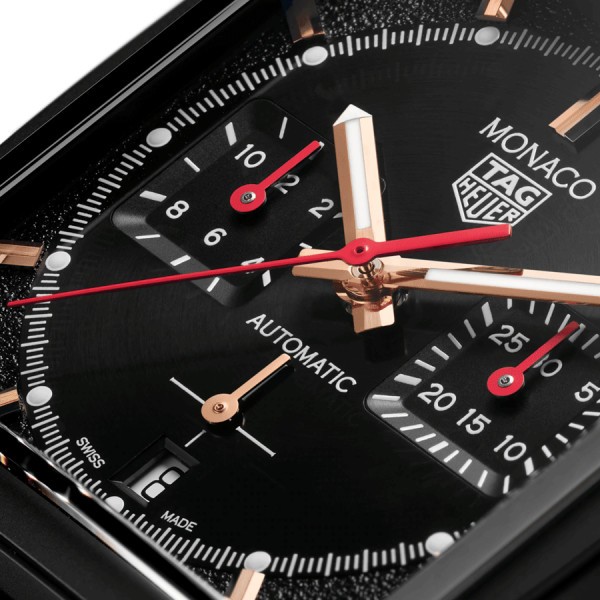 Montre TAG Heuer Monaco Titane Noir Edition Spéciale automatique cadran noir 39 mm CBL2180.FC6497