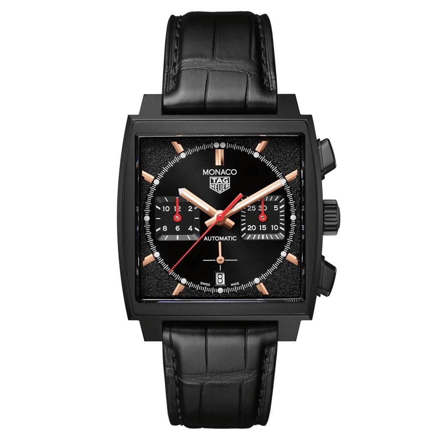 Montre TAG Heuer Monaco Titane Noir Edition Spéciale automatique cadran noir 39 mm CBL2180.FC6497