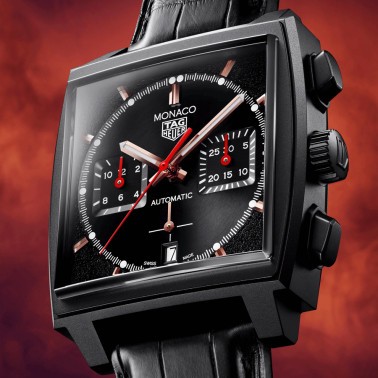 Montre TAG Heuer Monaco Titane Noir Edition Spéciale automatique cadran noir 39 mm CBL2180.FC6497