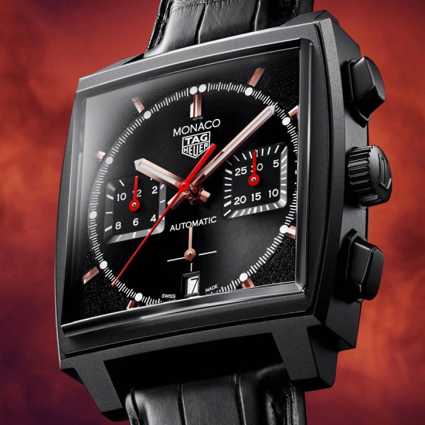 Montre TAG Heuer Monaco Titane Noir Edition Spéciale automatique cadran noir 39 mm CBL2180.FC6497