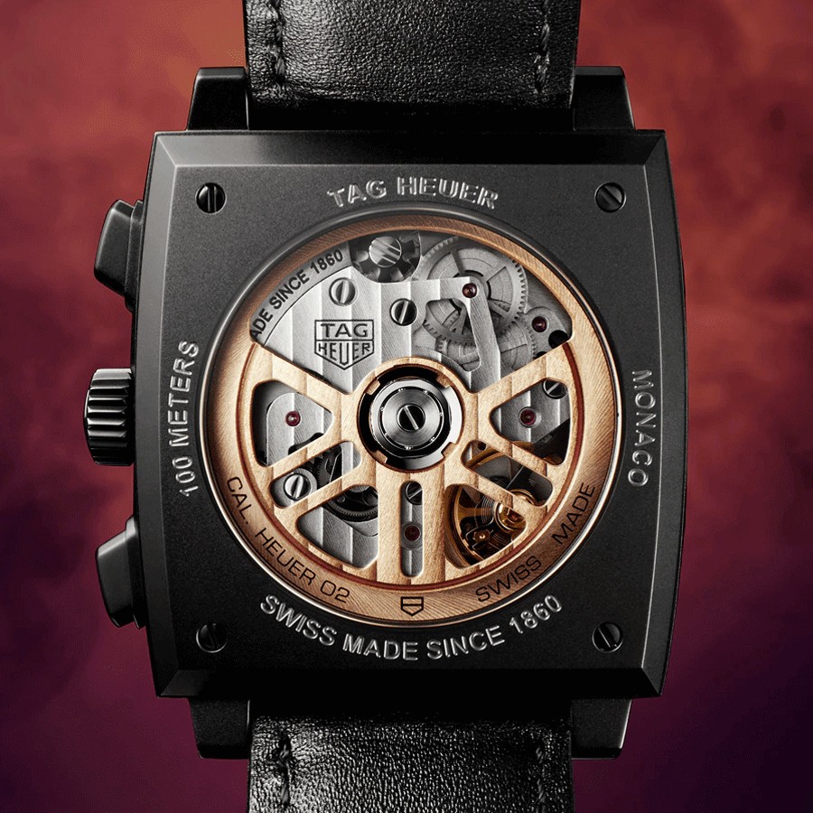 Montre TAG Heuer Monaco Titane Noir Edition Spéciale automatique cadran noir 39 mm CBL2180.FC6497