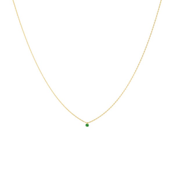 Collier La Brune et La Blonde Mini Confetti en or jaune et tsavorite 0,13 carat CL0133YGTS