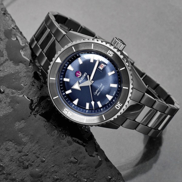 Montre Rado Captain Cook Chronographe automatique cadran bleu bracelet acier 43 mm R32145208