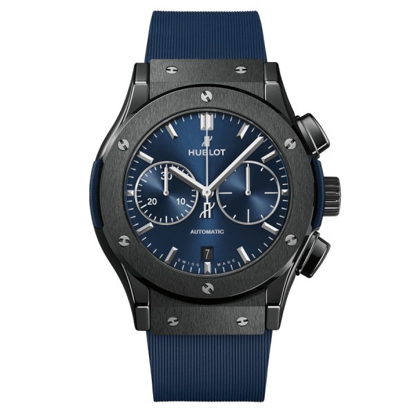 Hublot Classic Fusion Ceramic Blue Chronograph automatic watch blue dial 45 mm 521.CM.7170.RX