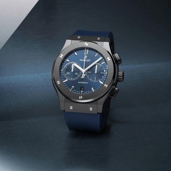 Hublot blue chronograph titanium best sale