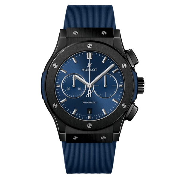 Montre Hublot Classic Fusion Ceramic Blue Chronograph automatique cadran bleu 42 mm 541.CM.7170.RX