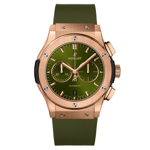 Hublot Classic Fusion Chronograph King Gold Green automatic watch green dial 42 mm 541.OX.8980.RX