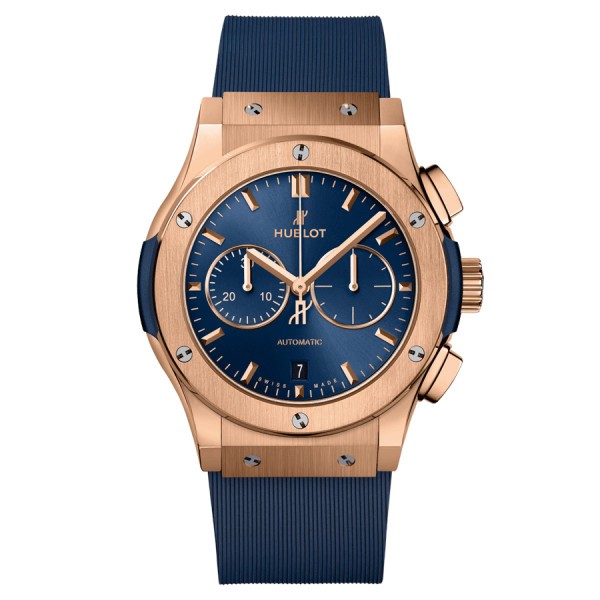 Montre Hublot Classic Fusion Chronograph King Gold Blue automatique cadran bleu 42 mm 541.OX.7180.RX