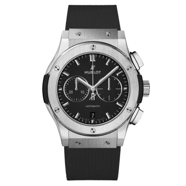 Montre Hublot Classic Fusion Chronograph Titanium automatique cadran noir 42 mm 541.NX.1171.RX