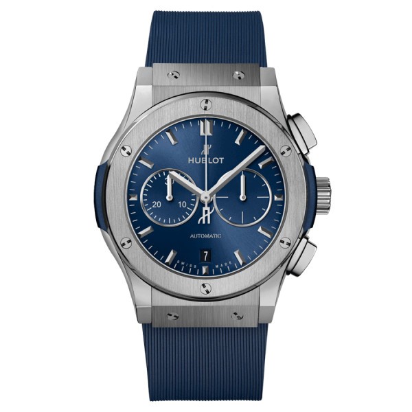 Hublot Classic Fusion Chronograph Titanium Blue automatic watch blue dial 42 mm 541.NX.7170.RX