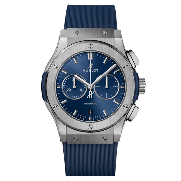 Montre Hublot Classic Fusion Chronograph Titanium Blue automatique cadran bleu 42 mm 541.NX.7170.RX