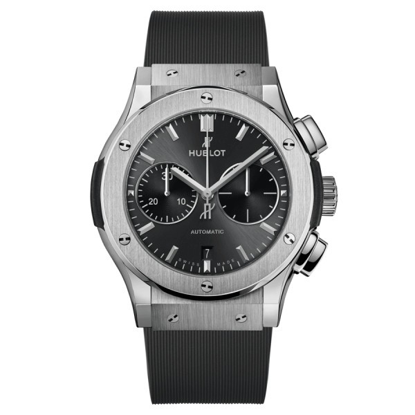 Montre Hublot Classic Fusion Racing Grey Chronograph Titanium automatique cadran gris 45 mm 521.NX.7071.RX