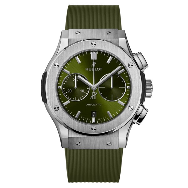 Hublot Classic Fusion Chronograph Titanium Green automatic watch green dial 45 mm 521.NX.8970.RX