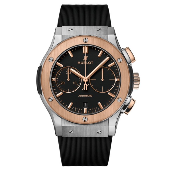 Hublot Classic Fusion Chronograph Titanium King Gold automatic watch black dial 45 mm 521.NO.1181.RX