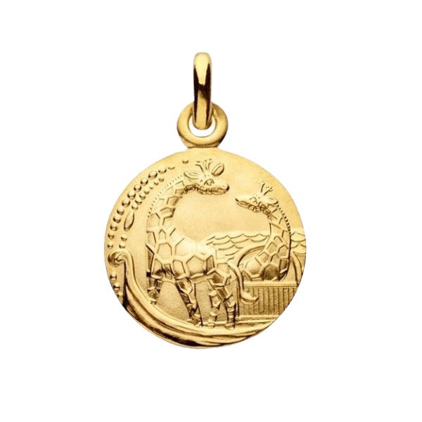Médaille Arthus Bertrand Arche de Noé Girafe en or jaune