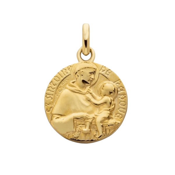 Médaille Arthus Bertrand Saint Antoine de Padoue en or jaune polie brillante J2447X0000