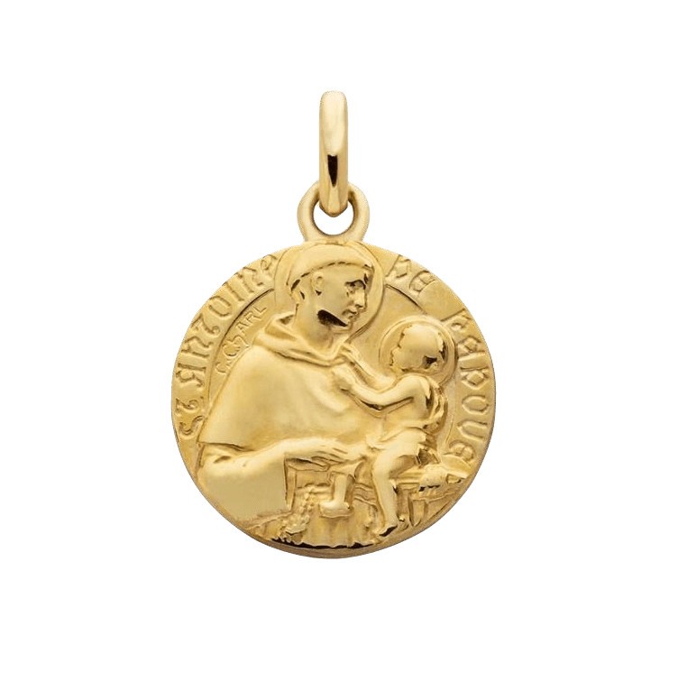 Médaille Arthus Bertrand Saint Antoine de Padoue en or jaune polie brillante J2447X0000