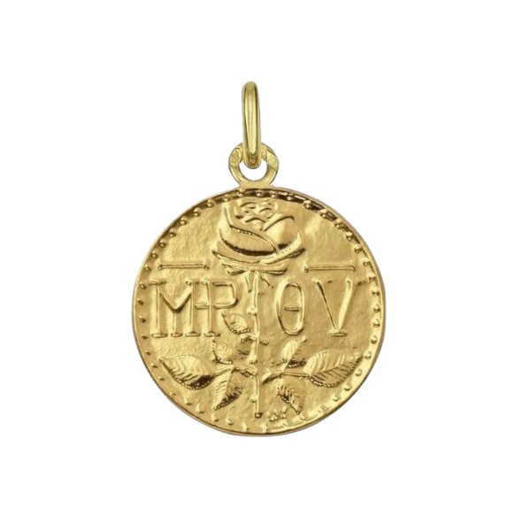Médaille Arthus Bertrand Monogramme de La Vierge en or jaune