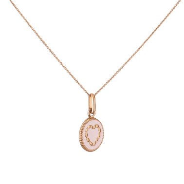 Médaille Arthus Bertrand Cœur Rose en or rose R985X00000
