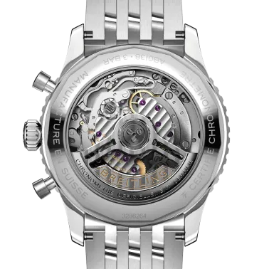 Breitling Navitimer automatic watch B01 Chronograph silver dial steel bracelet 43 mm