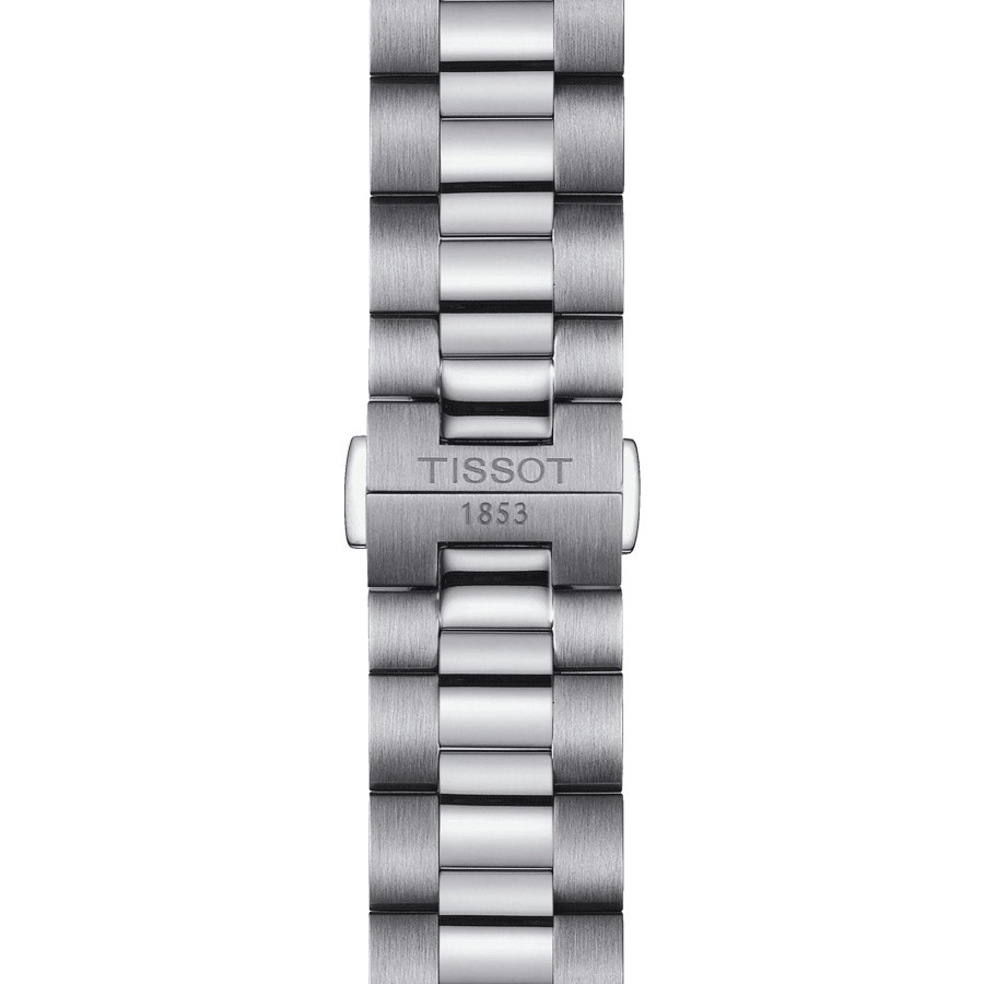 Montre Tissot T-Gold Gentleman Automatic cadran argent bracelet acier 40 mm T927.407.41.031.00