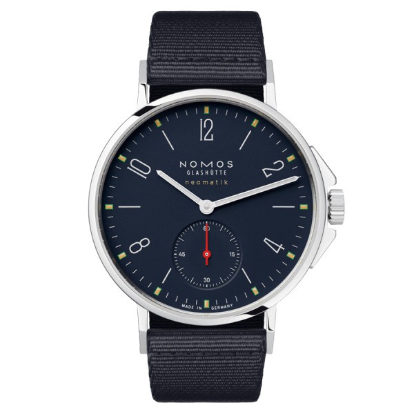 Nomos Ahoi Neomatik Atlantique automatic watch blue dial blue fabric strap 36,3 mm 567