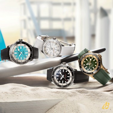 Montre Breitling Superocean Bronze automatique cadran vert bracelet caoutchouc vert 42 mm N17375201L1S1