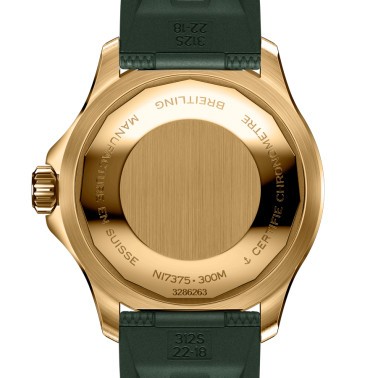 Montre Breitling Superocean Bronze automatique cadran vert bracelet caoutchouc vert 42 mm N17375201L1S1