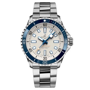 Montre Breitling Superocean automatique cadran argent bracelet acier 42 mm A17375E71G1A1