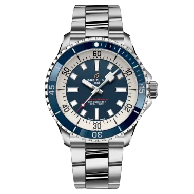 Montre Breitling Superocean automatique cadran bleu bracelet acier 42 mm